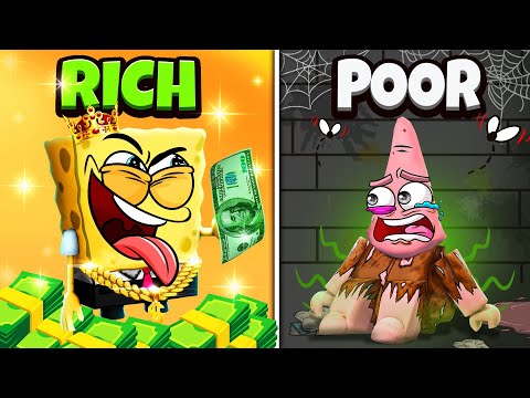 ROBLOX Brookhaven 🏡RP - FUNNY MOMENTS: RICH vs POOR Jailbreak | Spongebob Squarepants in Roblox