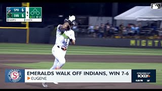 Emeralds walk off Indians, win 7-6