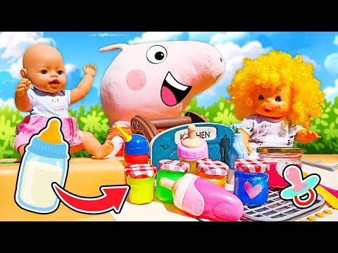 A Peppa pig Monta sua Barraca de Comida no Parque: Hora de Vender Comidinhas!