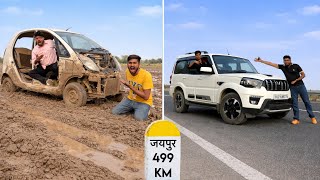 Going To Jaipur 500 KM - Khatara Nano Vs Scorpio S11 🥹 - रात 1 बजे खटारा खाई में गिर गई 😩