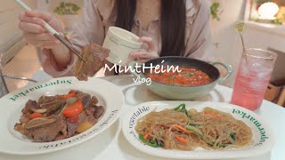 ENG)라오깐마 소스로 신분 상승한 마파두부🍛원팬 잡채,소갈비찜 만들어서 본가 가는 일상(세 가지 맛 닭강정,모카번토스트,컵누들 투움바,버터갈릭새우,된장찌개,콩나물국,참치 비빔밥)