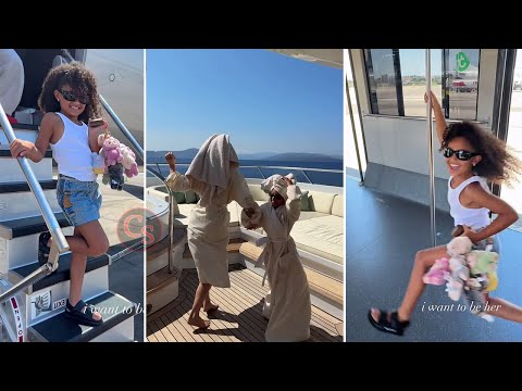 Kylie Jenner & her Daughter Stormi Adorably Twin in Matching Robes on Luxury Yacht Vacation