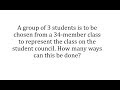 Permutations and Combinations Concepts