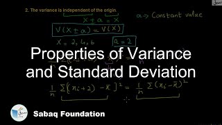Properties of Variance and Standard Deviation