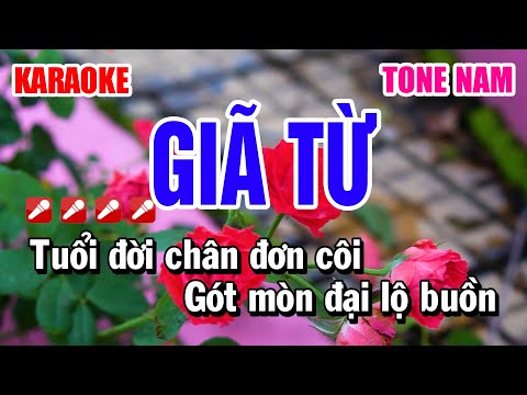 Giã Từ Karaoke Nhạc Sống Tone Nam ( Phối Mới Beat Sạch ) | Karaoke Huỳnh Anh