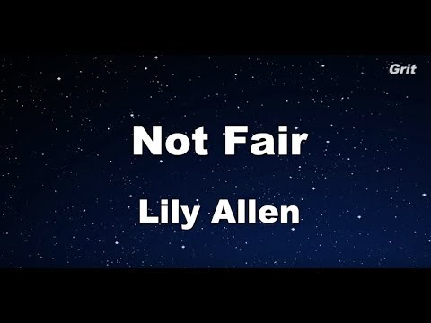 Not Fair  – Lily Allen Karaoke【No Guide Melody】