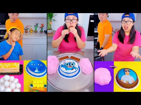 Hank Hill cake vs Stitch cake ice cream challenge!🍨 by Ethan Funny Family