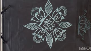 Simple rangoli design #borderrangoli #art #muggulu #rangoli #kolam #views #viral #trending#shorts