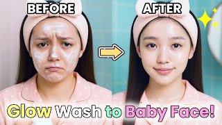 Wash Your Way to Baby Face! 👶✨ Glow, Lift, Depuff Fast