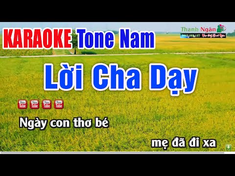 Lời Cha Dậy Karaoke Tone Nam – Beat Hay Nhạc Sống Thanh Ngân