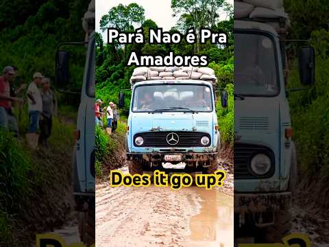 Caminhão Mercedes com motor de ford. Sera que sobe ? Mercedes truck with Ford engine. Does it go up?