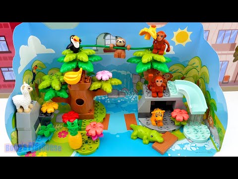 Learn Colors, Learn wild Animals with Duplo Lego Toys and Become a Master Builder!