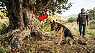 Todo parecía normal, hasta que el pastor alemán se negó a seguir adelante