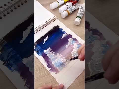 アクリル初心者が君の名は。を描いてみた🎨