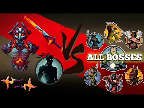 Shadow Fight 2 Abyss Mark Set vs All Gates Shadow Bosses