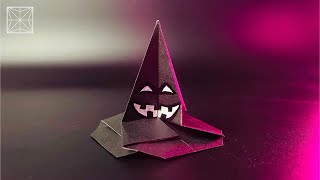 Origami Halloween Witch Hat Easy Tutorial step by step | How to Make a Paper Witch Hat