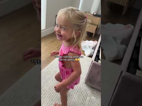 our daughter's reaction when she sees her outfit
