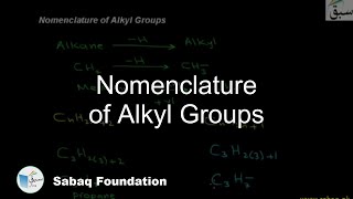 Nomenclature of Alkyl Groups