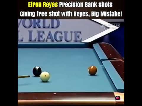 Efren Reyes Precision Bank shots Giving free shot with Reyes, Big Mistake #shorts
