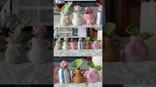 Tutorial on my channel 🌷💗 #crochet #yarn #crochetflower #crochetpattern #tutorials #art #craft