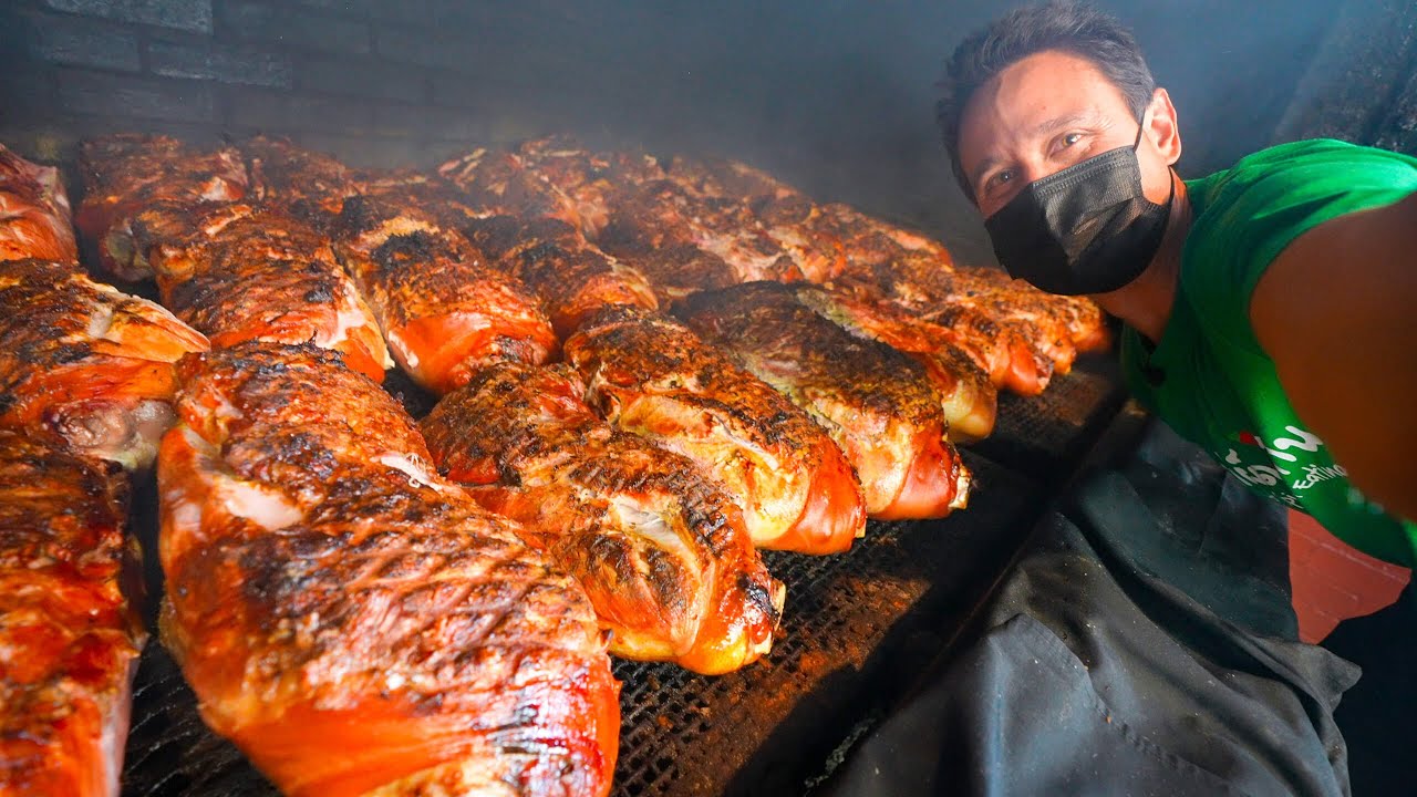 EXTREME American Barbecue - HUGE MEAT SMOKERS in North Carolina, USA!