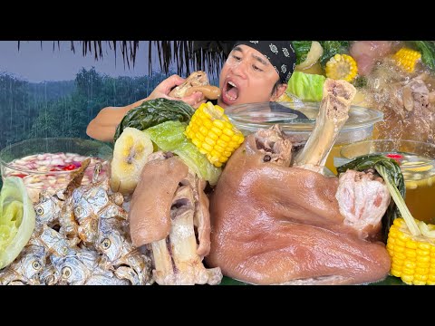 Pork Nilaga ( Pata ) & Crispy Sapsap Mukbang Pinoy Mukbang