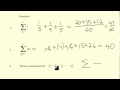 Understanding Summation Notation and Sequences
