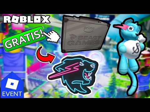 ¡COMO CONSEGUIR MALETIN, PIN Y PELUCHE GRATIS DE MRBEAST EN ROBLOX! | EVENTO BEAST GAMES 💰