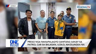 Preso nga nakapalagyo samtang sakay sa patrol car sa Balasan, Iloilo nagsungka | One Western Visayas