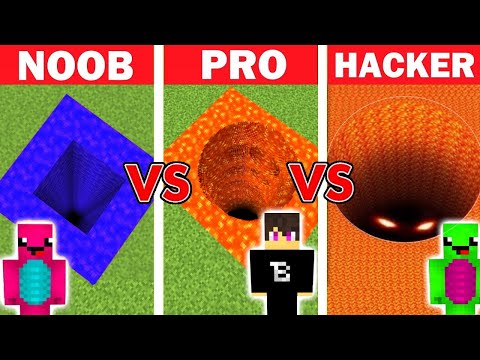 NOOB vs HACKER: VESZÉLYES GÖDÖR ÉPÍTŐ KIHÍVÁS!