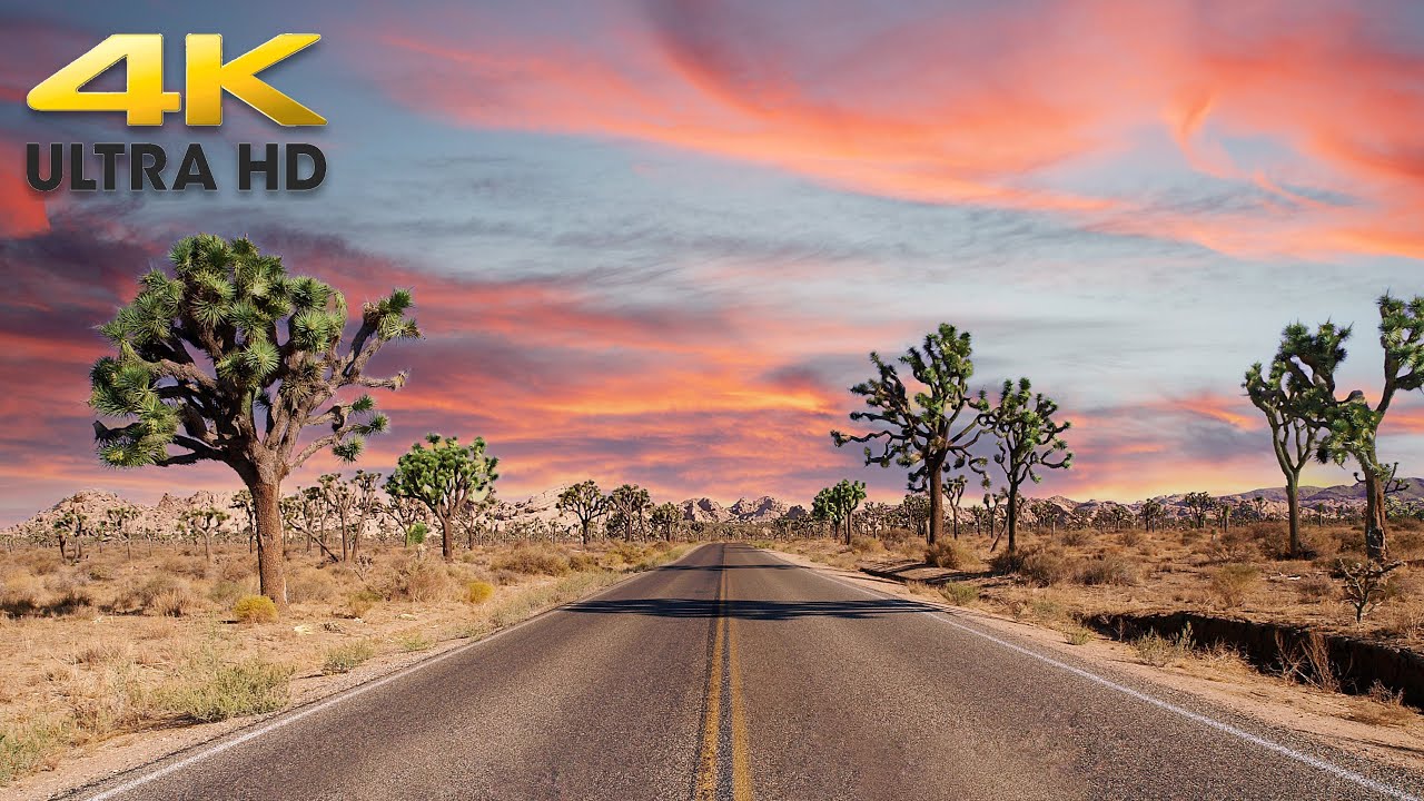 Relaxing Arizona Desert Sunset Drive 4K