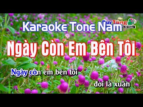 Karaoke || Ngày Còn Em Bên Tôi Tone Nam || Nhạc Sống Duy Tùng