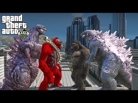 Shin Godzilla, Scarking vs Godzilla x Kong : The New Empire ( GTA V Mods )