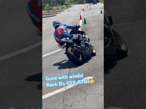 Rank B doesn’t care about GSX-R750’s too much power! Mr. Kobayashi #motogymkhanajapan