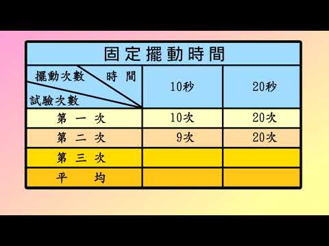 單擺試驗 固定擺動時間 - YouTube