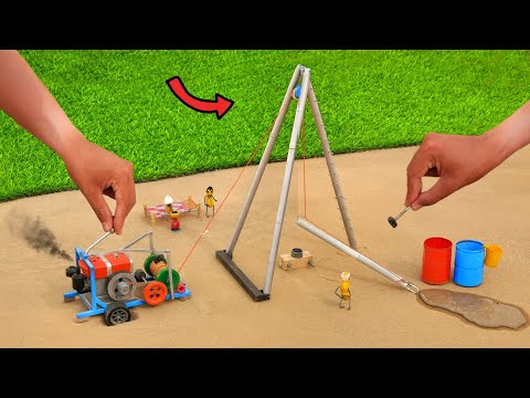 diy mini borewell drilling machine science project | boring machine | @MiniCreative1 | @sanocreator