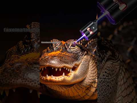 Park Ranger Battles Giant Alligator to Save Baby Deer! 🐊🦌 #trending #youtube #viralshorts #wildlife