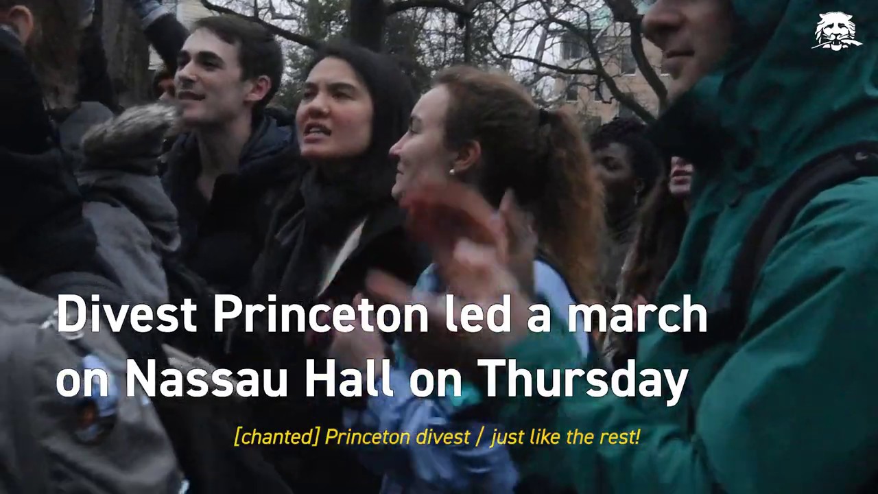 Divest Princeton leads march on Nassau Hall, delivers letter to U. official
