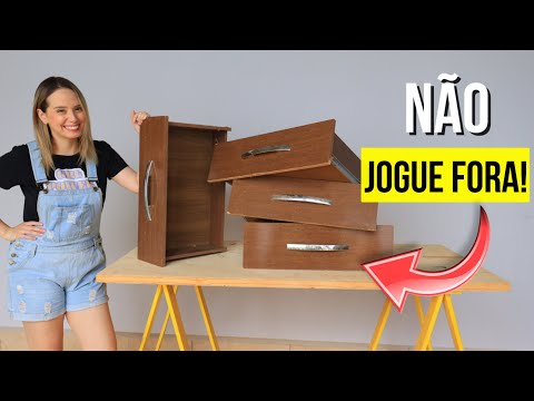 OLHA o que eu fiz com GAVETAS VELHAS! FICOU INCRÍVEL!! VEM CONFERIR! DO LIXO AO LUXO!