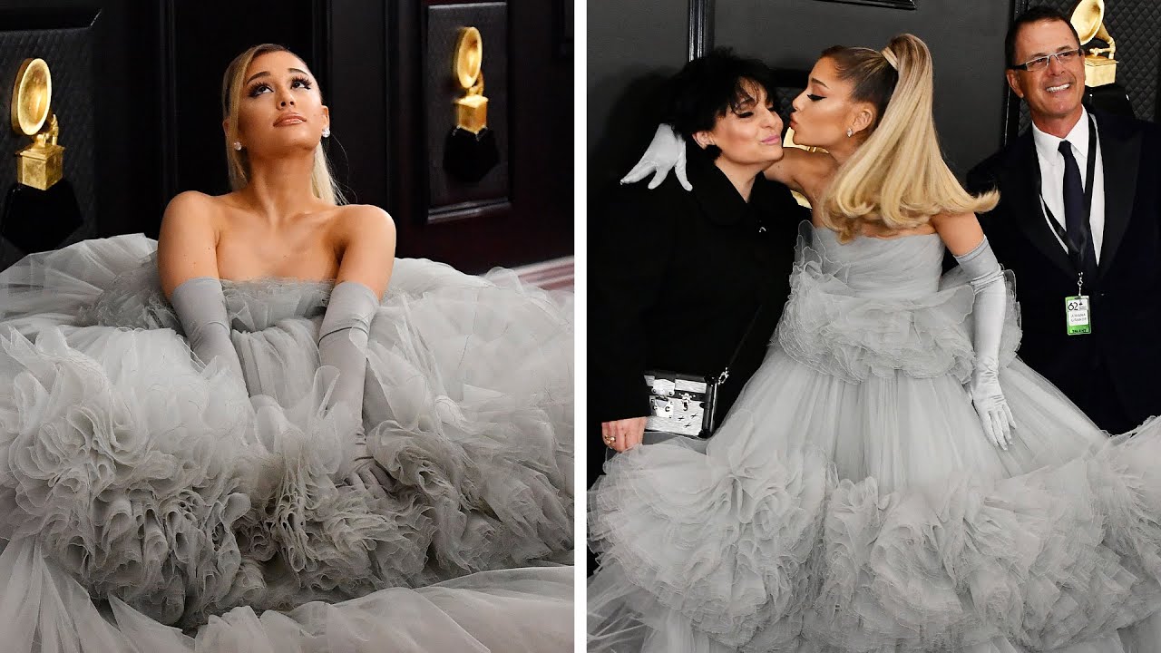 Ariana Grande slays in Dramatic Gown | GRAMMYs 2020