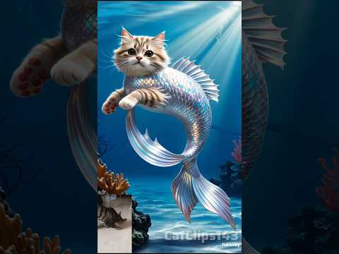 Cute cat and fish frieds #cat #funny #cute #cartoon #catdance #shortsfeed #fish #billi #machhali