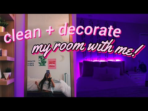 clean + decorate my room with me!