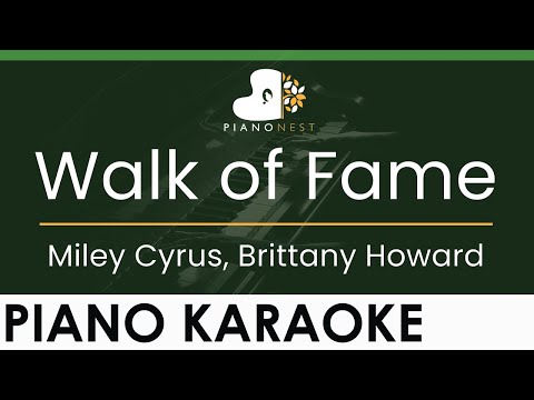 Miley Cyrus, Brittany Howard – Walk of Fame – LOWER Key (Piano Karaoke Instrumental)