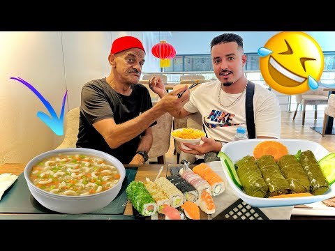 لمسييح دوز أحسن تجريبة فحياتو ديتو لريستو ياكل المكلة 🍜ديل كوريا🇰🇷شوفو أشنو دار 🤣🤣