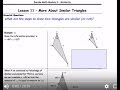 Triangle Similarity and Dilation Concepts