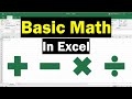 Basic Arithmetic Operations in Excel