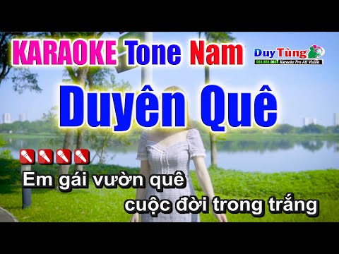 Karaoke || Duyên Quê – Tone Nam || Nhạc Sống Duy Tùng