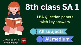 8th Class All Subject SA 1 Question Papers with Key Answers 2025-26 | Karnataka State Syllabus