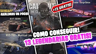 COMO CONSEGUIR 13 LEGENDARIAS GRATIS!! NO LA CAGUES! COD MOBILE | Dimitry