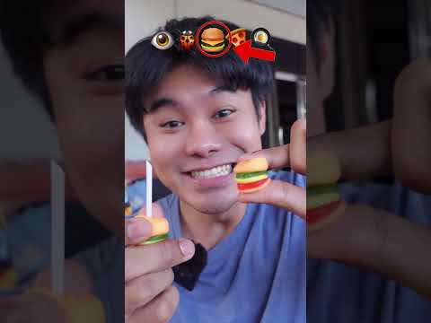 Emoji Candy Challenge 👁️🐞🍔🍕🍳 ASMR